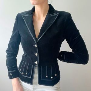 Ralph Lauren Western Velvet Blazer with Silver Accents